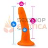 Dildo 6' con base de sopapa naranja